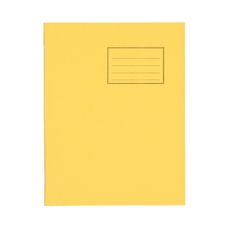 9x7" Exercise Book 64 Page, 8mm Ruled / Plain Alternate, Yellow - Pack of 100